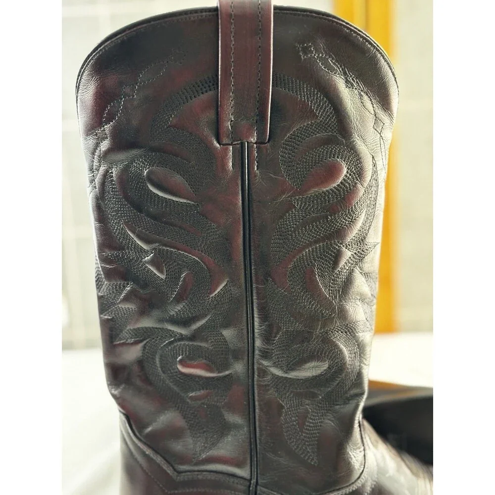 Dan Post Western Boots Men’s Black Cherry Mignon Corona Size 11 D NEW in Box